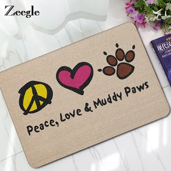 

Zeegle Paw Printed Door Mat Floor Mat Non-slip Carpet Bathroom Kids Bedroom Carpets Kitchen Floor Mats Bedside Rugs
