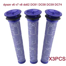 3 шт. фильтры предварительной подходит для Dyson DC58 DC59 DC61 DC62 DC74 V6 V7 V8. Замены Часть#965661-01. 3 фильтры