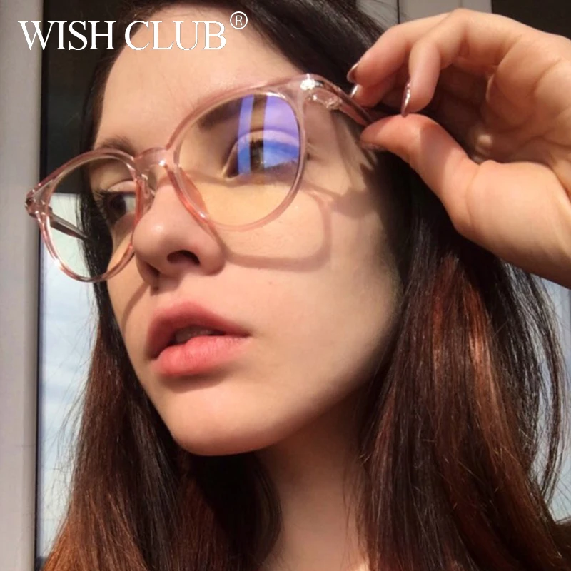 WISH CLUB, винтажные круглые прозрачные очки для женщин, прозрачные линзы, оправа для очков, для девушек, оптическая оправа для очков, для мужчин, унисекс, подарок