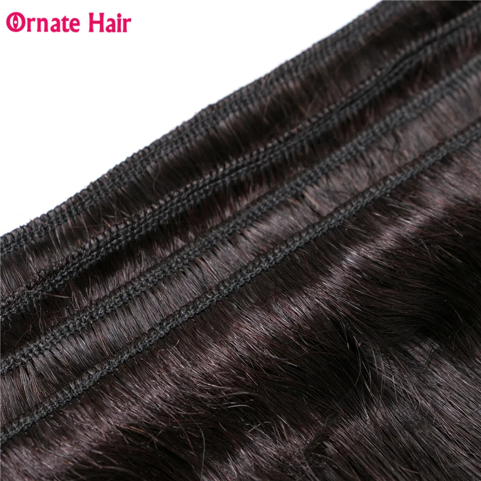 Ornate Малайзия объемные волнистые пучки человеческих волос для наращивания натуральный цвет 3 пучка волос Плетение не Реми