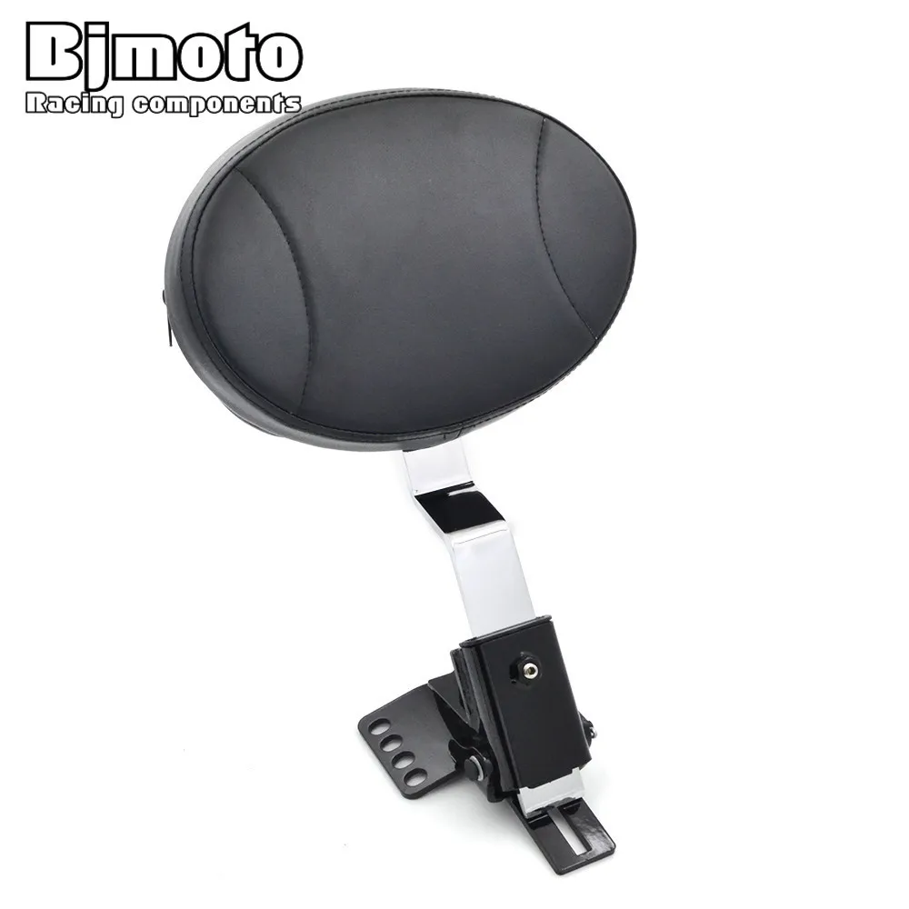 

BJMOTO PU Leather Motorcycle Adjustable Plug In Driver Rider Backrest Kit Pad For Harley Touring Electra/Road/Street/FLHXXX