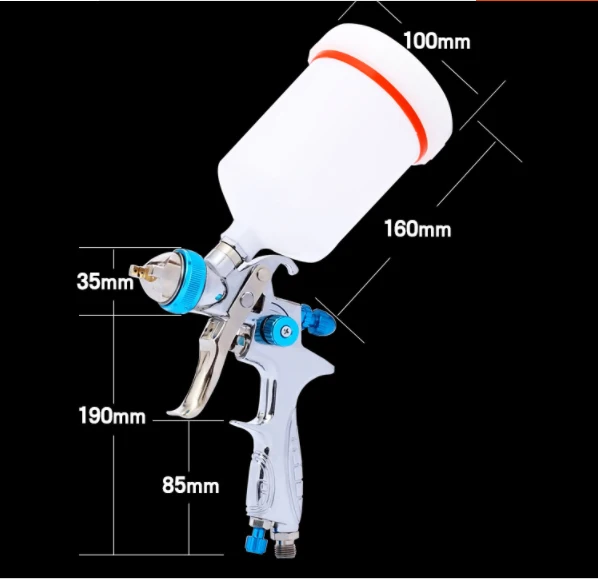 Воздушный Распылитель высокой распылитель HVLP автомобильный распылитель воздушная щетка инструмент для краски из сплава Профессиональный Пневматический 1,4 мм nozlle с чашкой 600 мл