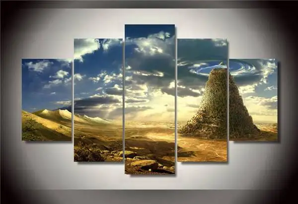 

Hd Printed Babel Tower Fantasy Group Painting Canvas Print Room Decor Print Poster Picture Canvas Free Shipping/Ny-298 Size 1
