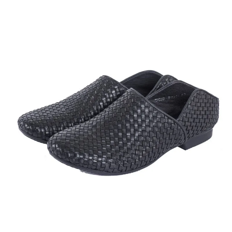 Chaussures Confortable Armure Cuir En Joker Respirant Main Plates D'été Femmes Printemps Et Noir fait Simple Avec De Plat p6q1Agw