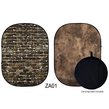 

Customized Double-Sided Pop-Out Muslin Backdrop Matte Collapsible Background No wrinkle Washable Photography Backdrops Bag