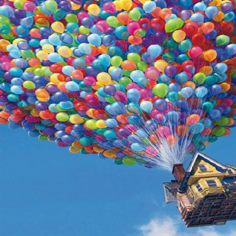 

3D DIY Diamond Painting UP Fly House Balloons Sewing Rhinestone Embroidery Colorful Cross Stitch Home Decoration Art Crafts Kits