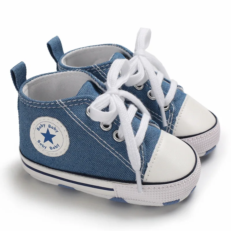 Детская обувь для младенцев, для новорожденных, для малышей, для первых ходунков, весна-осень, обувь для мальчиков и девочек, спортивные кроссовки для малышей, мягкая противоскользящая обувь - Цвет: niuzai blue
