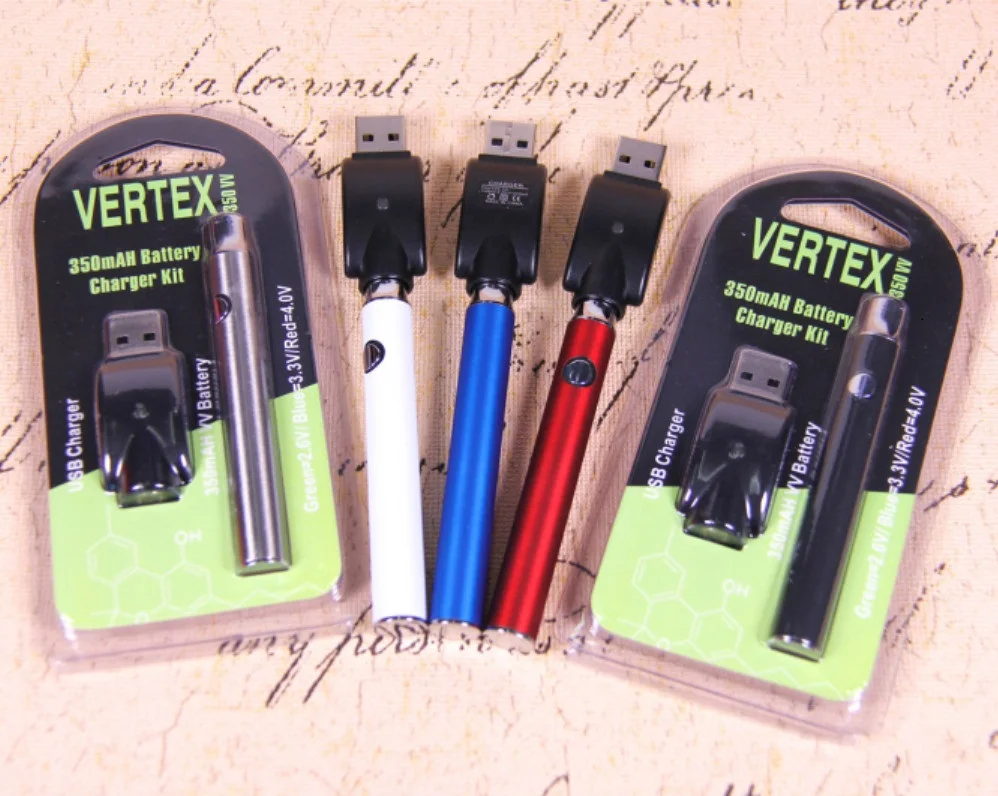 

DHL FREE 30pcs/Pack Preheating Battery E Cigarettes 350mAh CBD&Vertex Preheat Batteries for CE3 CBD Cartridge Tank Atomizers