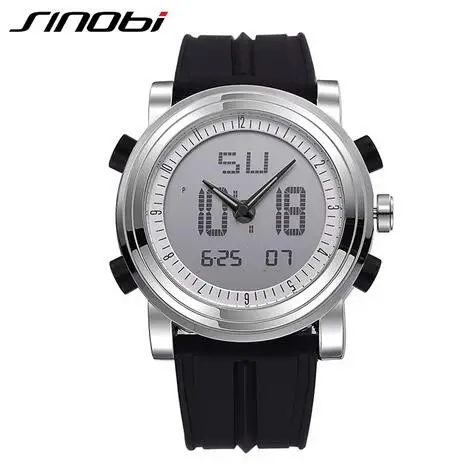 SINOBI Спортивные Цифровые мужские женские наручные часы со склада часы с датой водонепроницаемые часы с хронографом для бега Montres Femmes - Цвет: 11S9368G02