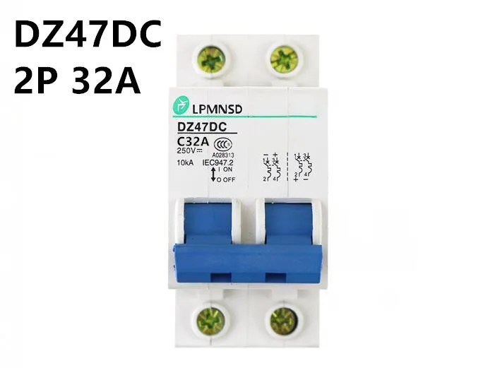 DZ47 DC 2P 32A 250V 10kA автоматический выключатель MCB предохранитель безопасности C