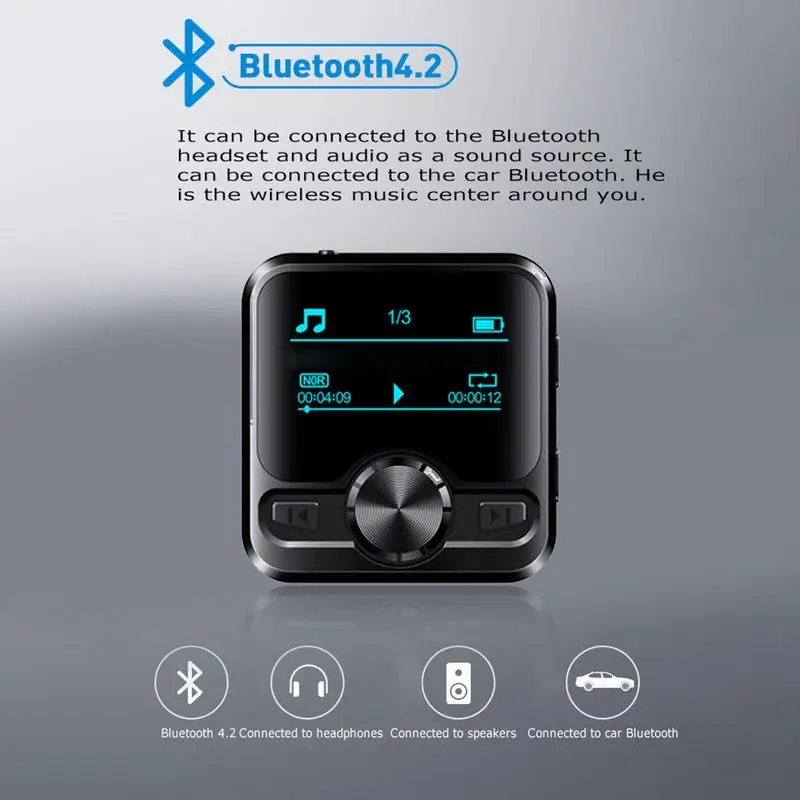 Hifi Спортивный Bluetooth Mp3 диктофон Hifi Mp3 плеер Bluetooth Dsd 8 Гб диктофон ручка Hifi аудио Fm радио Поддержка E-Bo