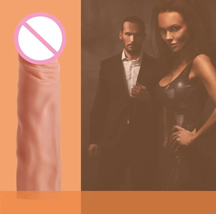 Lovetoy 7.5 inch Realistic Penis Sleeve Reusable Condom Dildo Enlargement Simulation Penis extension Enlargers Sex toy for men 1