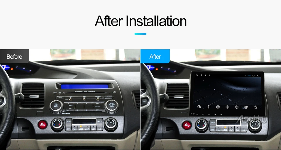 Asottu 2 г android 8,1 автомобиль dvd gps плеер для honda civic 2006-2011 автомобилей Радио Видео плеер gps-навигация автомобиля стерео 2 din dvd