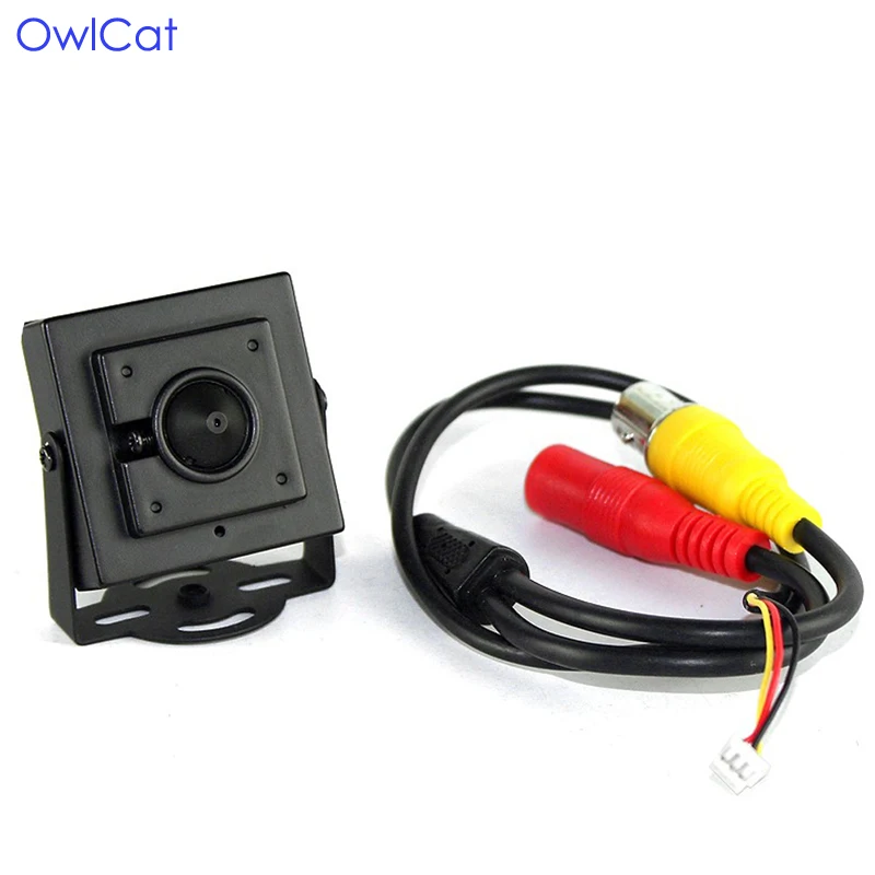 

OwlCat CCTV Super Mini Analog Pinhole Camera CMOS Video Surveillance Security Cameras Metal Housing with 3.7mm Lens PAL NTSC