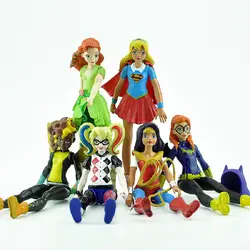 6 шт./компл. мультфильм удивительно и супер женщина фигурку модель игрушки Аниме чудо-женщина DIY Дисплей Кукла Коллекция Симпатичные Brinquedos