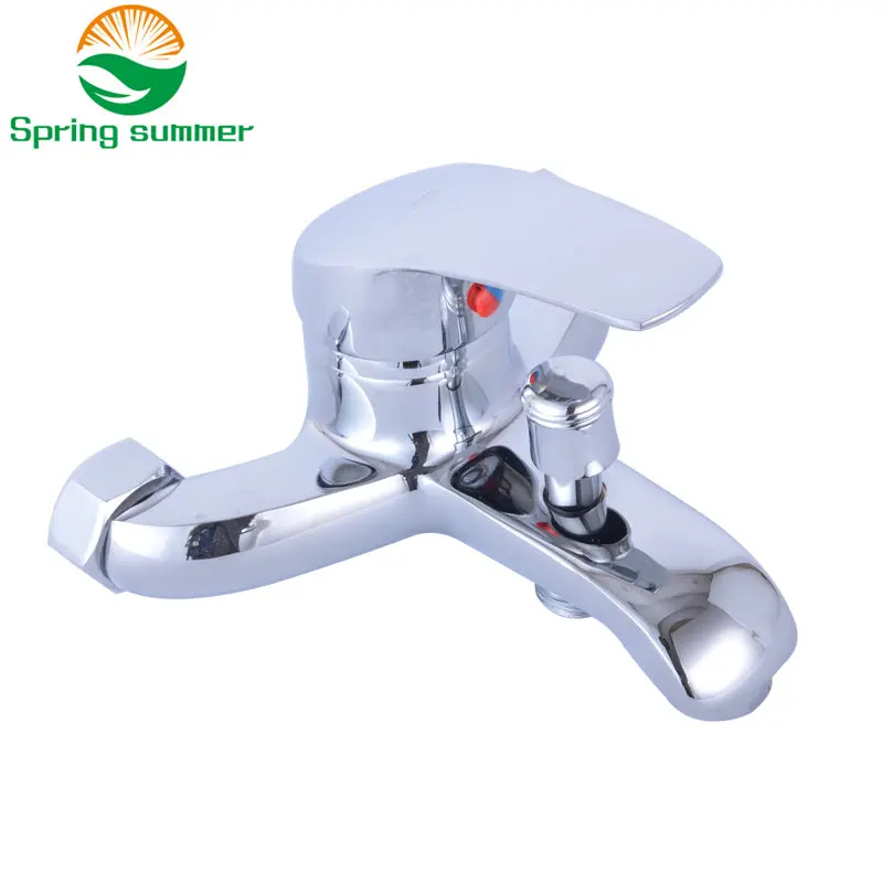 

SPRING SUMMER Complete Silver Bathroom Shower Faucets Bathtub Faucet Mixer Tap