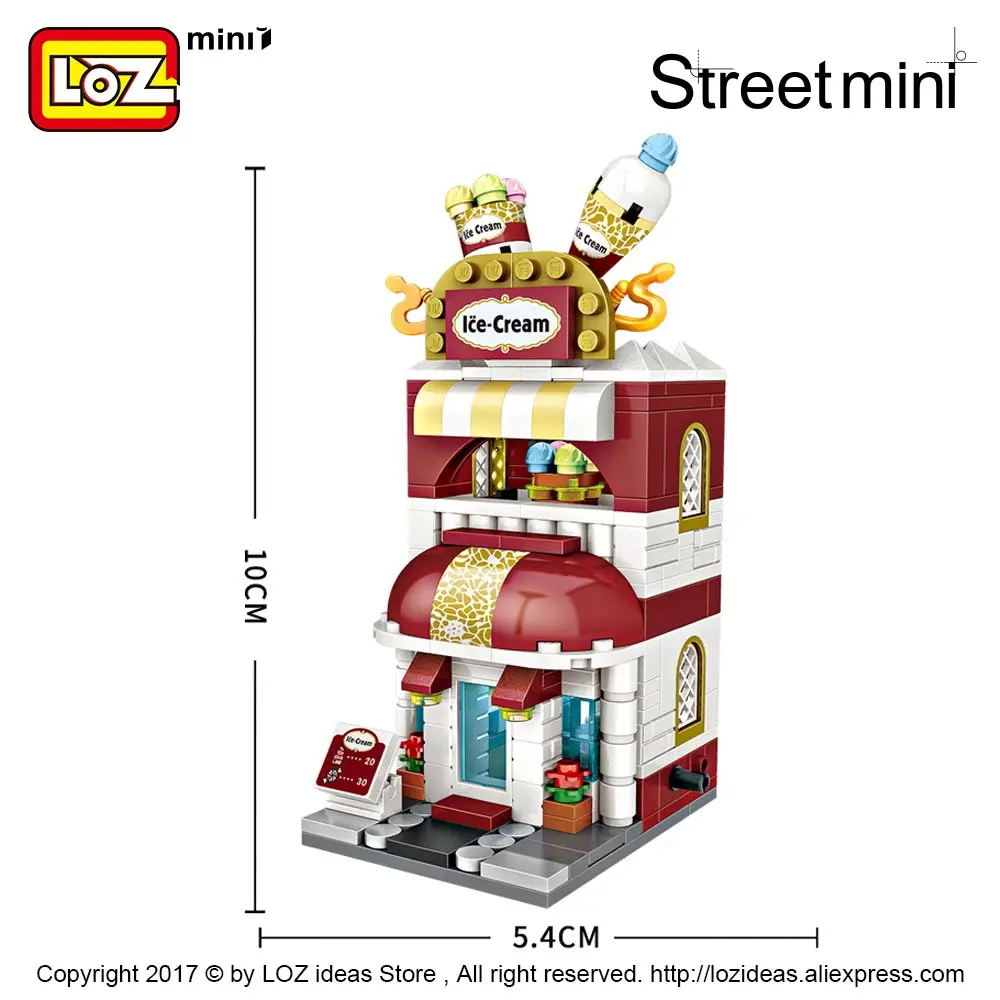 LOZ City Street 1644 Pink Sweet Candy Store Shop Mini Blocks Nano Building Toy