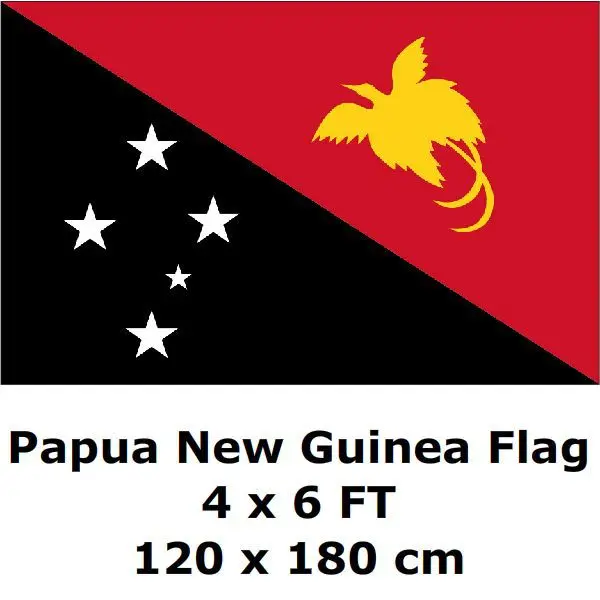 Papua New Guinea Flag 120 X 180 Cm 100d Polyester Large Big Flags And