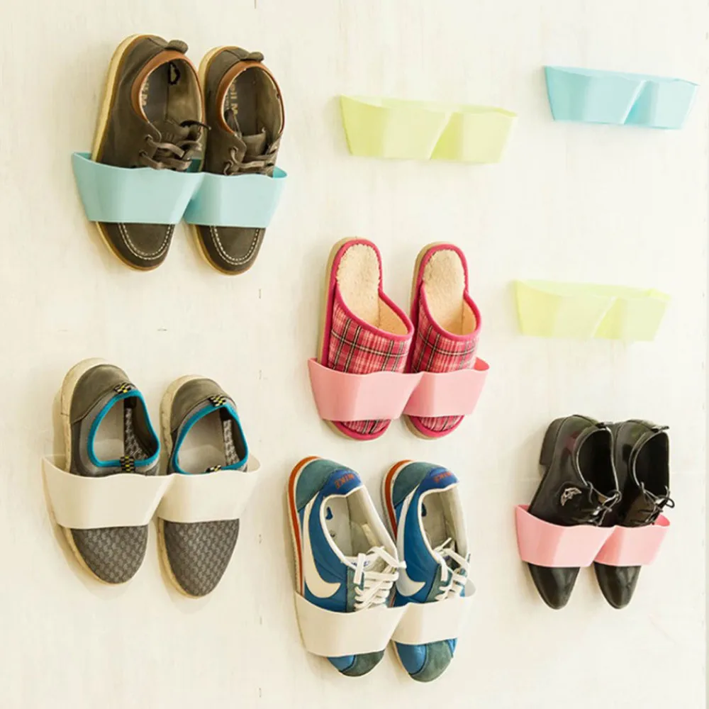 1pc Multipurpose Wall Mounted Storage Shelf Shoe Rack Vertical 1pc Multipurpose Wall Mounted Storage Shelf Shoe Rack Vertical Holder Living Room Bathroom In Shelves From Home
