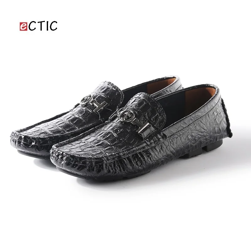 Aliexpress.com : Buy Luxury Brand Men Loafers Crocodile Skin Genuine ...