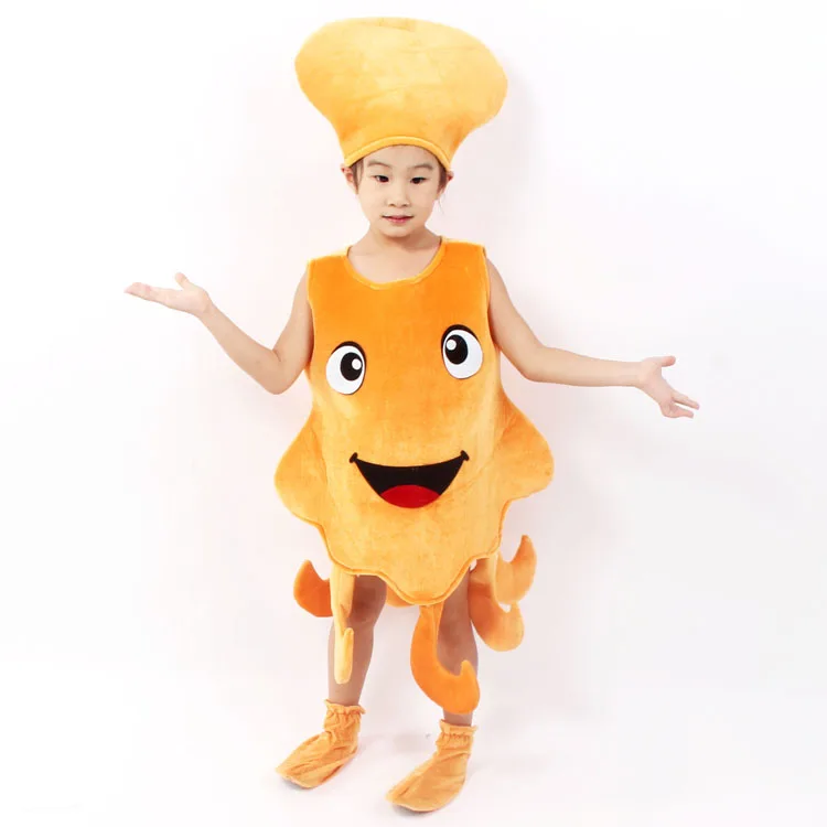 Детский костюм осьминога синее фиолетовое морское животное Осьминог комбинезон одежда для мальчиков и девочек Хэллоуин косплей праздничная одежда - Цвет: orange