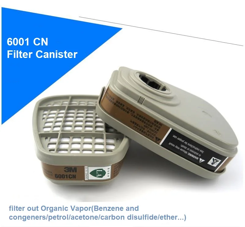 6001 фильтр органические паровые картриджи собрать для 6200 6800 7502 серии промышленных двойной уход за кожей лица от пыли, Газа маска респиратор