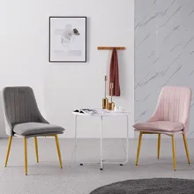 Modern Minimalist Sponge Velvet Restaurant Furniture Chair Restaurant Modern Pu China Iron Chair Wood Kitchen Dining Chair Rest