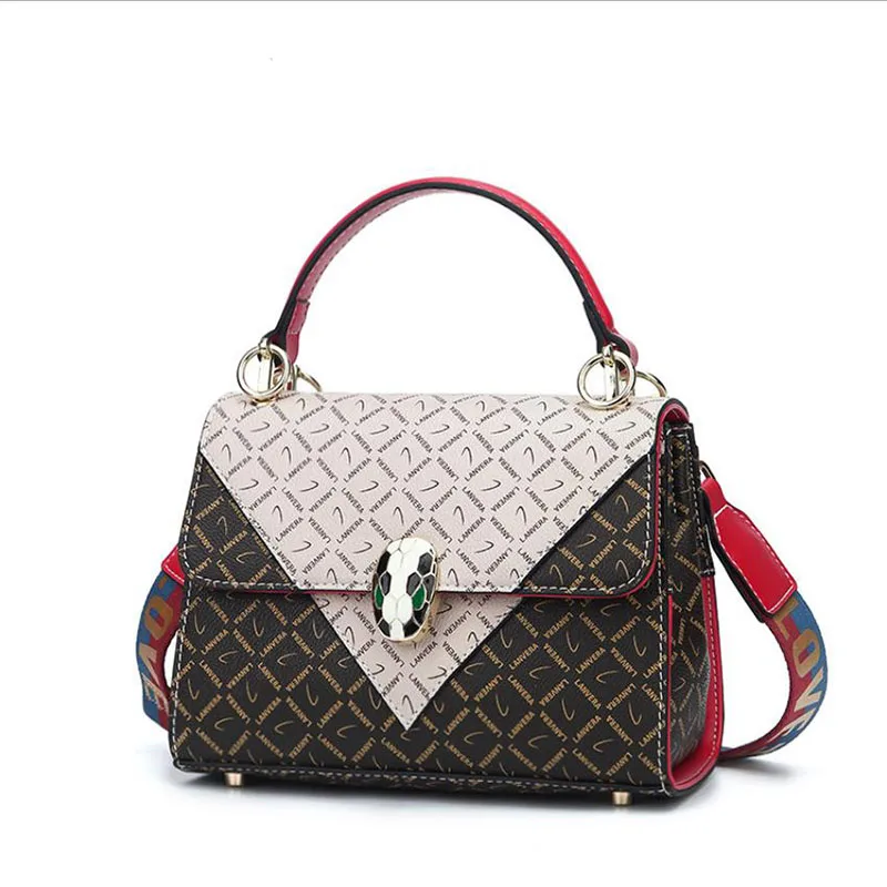 

2019 new handbag ladies shoulder bag luxury handbags ladies bag designer high-grade pvc Messenger bag hit color party handbag