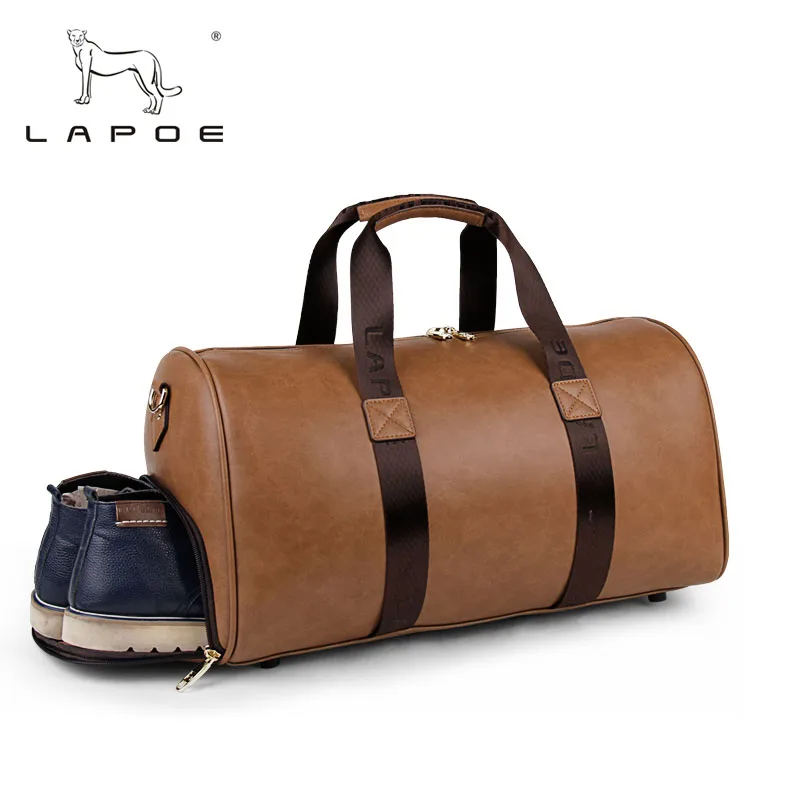 

Men's fashion Portable large Capacity travel bag Handbag Shoulder bag Totes Unisex leather duffel bag men or women travel Bags