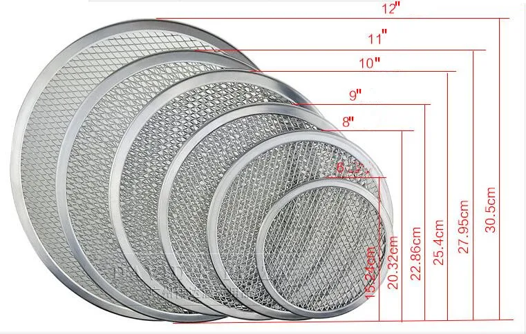 1 шт. Высокое качество " утолщение алюминиевой сетки для пиццы экран для выпечки лоток для пиццы сетка кухонная посуда для выпечки инструмент для пиццы