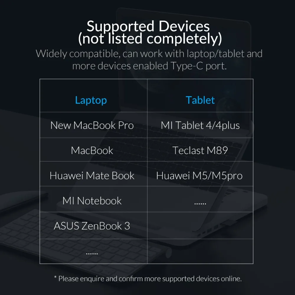 ORICO планшет/держатель для ноутбука 7 углов Регулируемый Противоскользящий силиконовый полый теплоотвод портативный дизайн белый/черный/серый