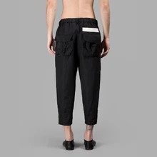 27-44 Для мужчин одежда GD стилист моды дефиле Лен двухэтажные повседневные штаны Большие размеры костюмы