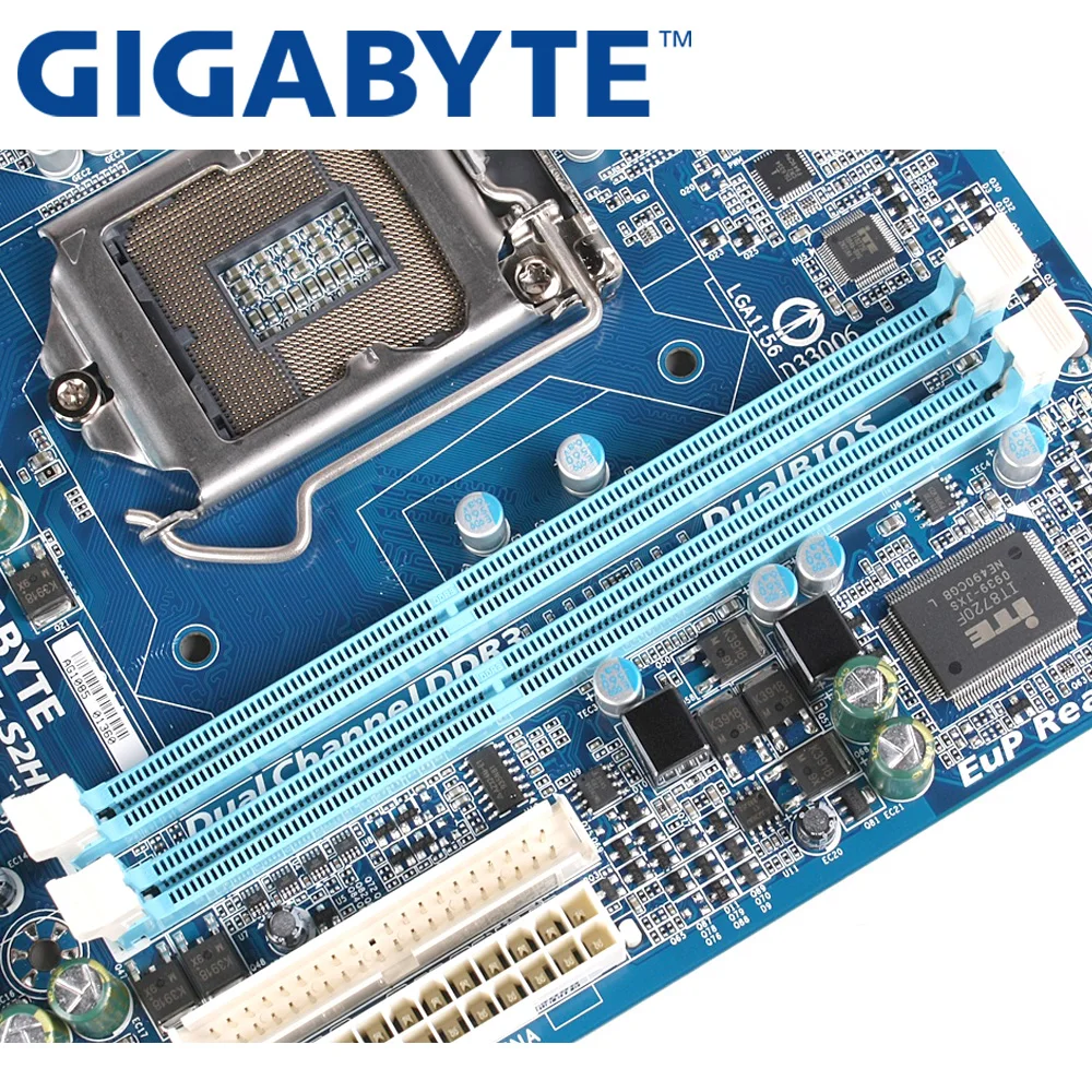 GIGABYTE GA H55M S2H настольная материнская плата H55 Socket LGA 1156 i3 i5 i7 DDR3 16G Micro ATX оригинальная