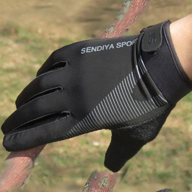 Новинка, 1 пара велосипедных перчаток, полный палец, сенсорный экран, для мужчин и женщин, MTB перчатки, дышащие летние варежки