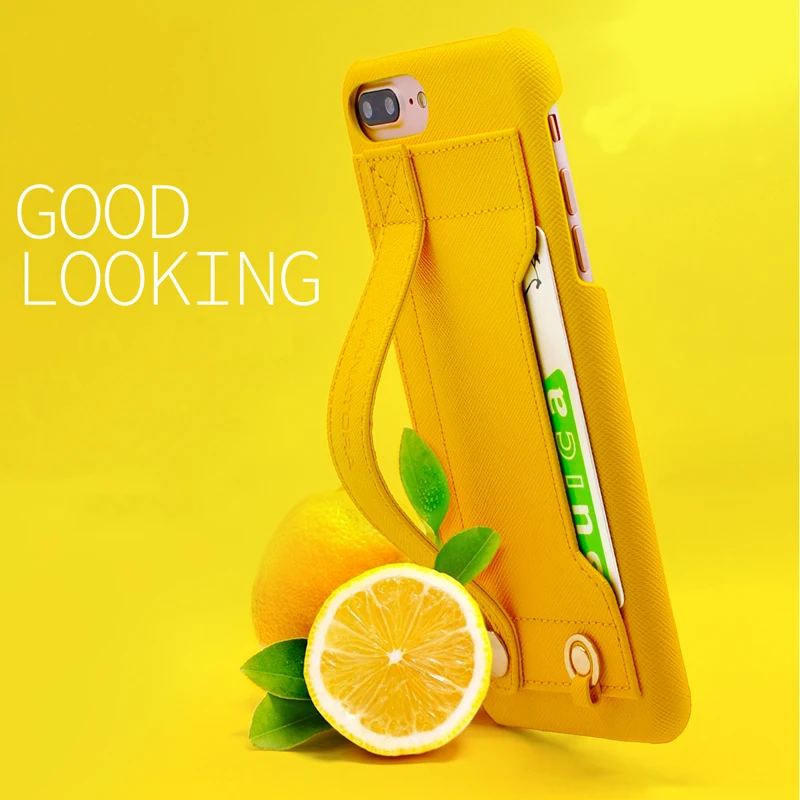 

Apple8 7 8 Plus Card Insertion Bracket for iPhone7 Mobile phone case colourfull Shell pure colour yellow pink green blue girl