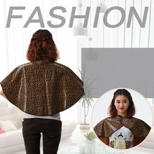 1 шт. Профессиональные парикмахерские накидки Искусственная кожа с леопардовым принтом услуг по уходу за волосами нагрудник для укладки волос Парикмахерская шампунь накидка