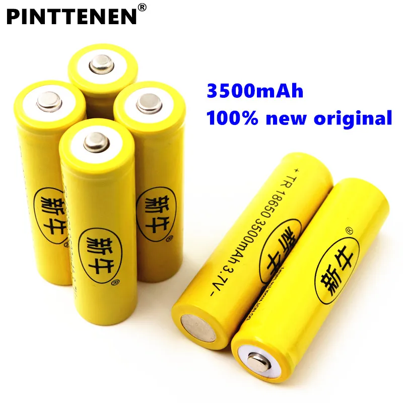 PINTTENEN 3.7V 18650 3500mAh Capacity Lithium ion rechargeable battery