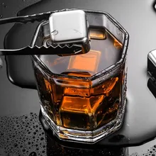 Нержавеющая сталь 304 кубики льда из камня виски в упаковке многоразовые камни для охлаждения виски вино охладитель скалы ледяной камень