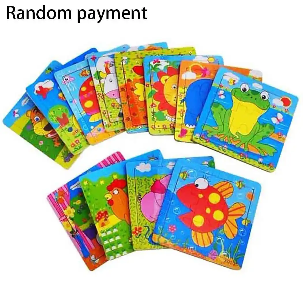 Деревянная цветная головоломка с английскими буквами квадратной формы для детей