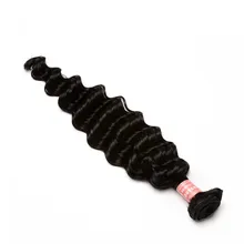 Hair Extension Deep Wave Malaysia Hair Weave Bundles Virgin Human Hair Weaving Natural Black 1PCS You May