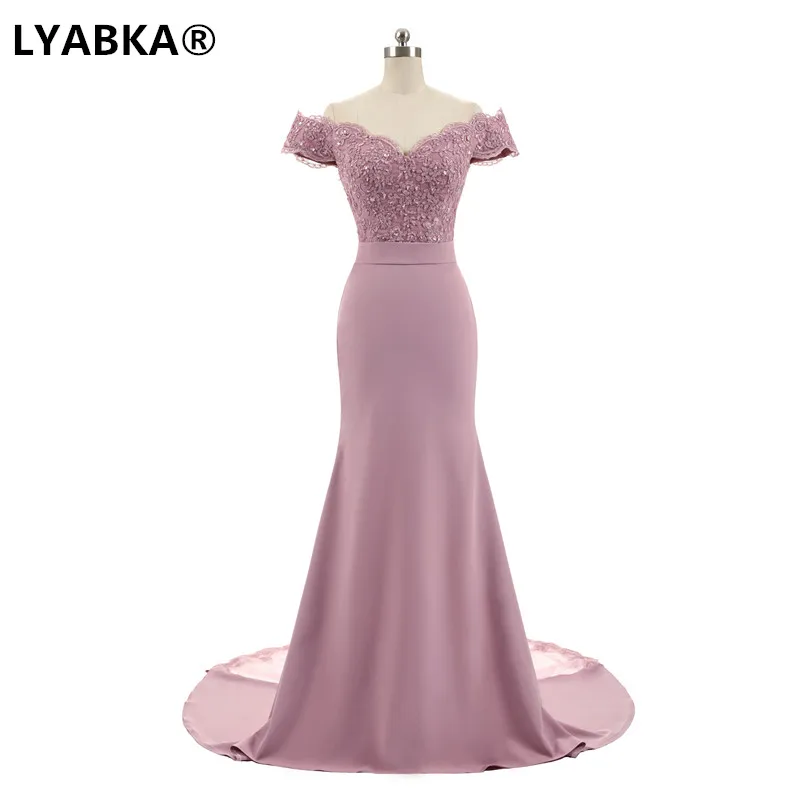 Evening Dress Abendkleider 2019 Design Sweetheart Mermaid Prom Dress Satin With Appliques Evening Dresses Long Robe De Soiree
