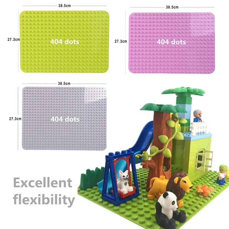 

Diy Large Size Baseplate Big Base Plate 404 Dots Baby Toys for Children Compatible with Legoingly Duploed Birthday Gifts