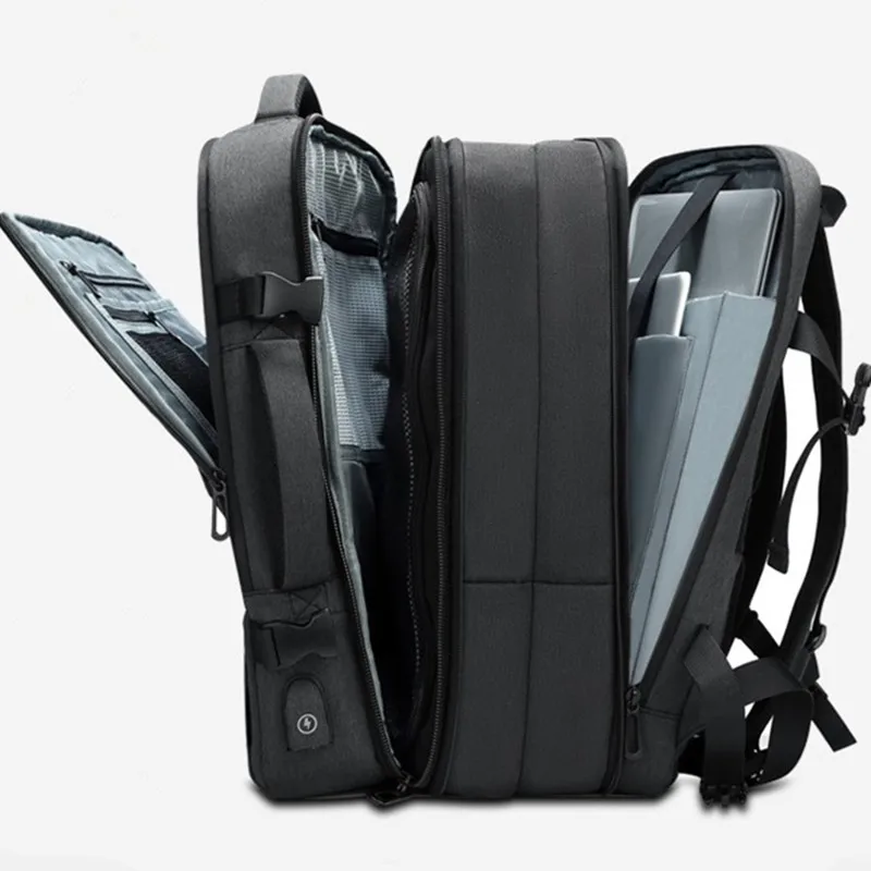 Износостойкая дышащая одежда для мужчин рюкзак Водонепроницаемый Бизнес Путешествия компьютер большой рюкзаки может расшириться рюкзак для ноутбука мужские сумки