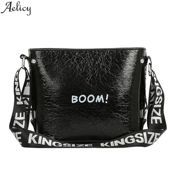 

Aelicy Women Letter Burst Crack Chain Pouch Sholder Hand Bag Minimalist Wild Bag Ladies Girl Crossbody Shoulder Handbag