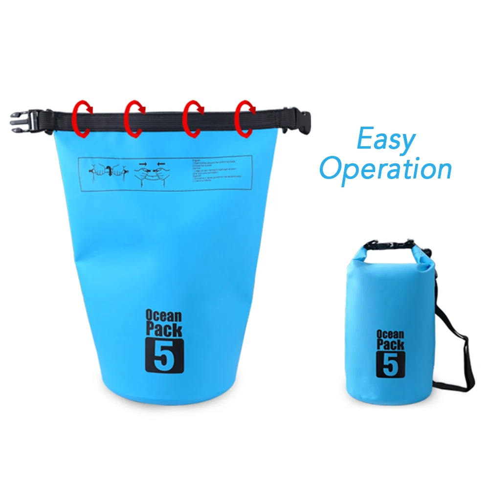 10L / 15L / 20L 30L Outdoor Waterproof Dry Backpack Water Floating Bag Roll Top Sack for Kayaking Rafting Boating River dry bag waterproof bag