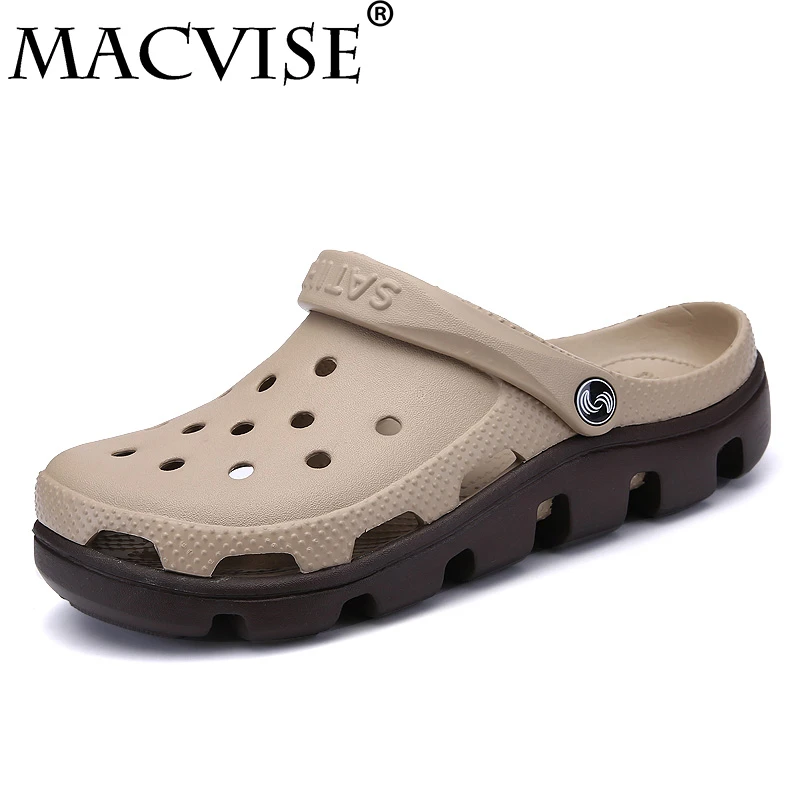 Zapatos de cocodrilo para hombre Casual Slip on 2018 sandalias de agua ahuecadas transpirables y zapatillas ligeras chancletas tamaño grande 39 47|Sandalias de hombre| - AliExpress