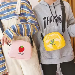 Модные женские милые фрукты круговые сумки 2019 Новое поступление Женская молния повседневные Простые сумки через плечо