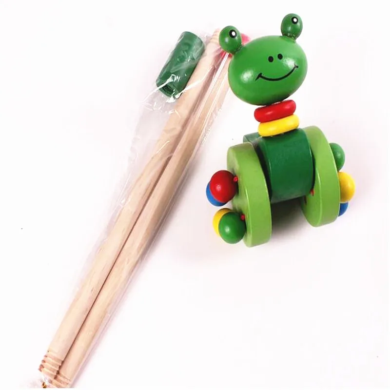 1х деревянные чудеса толка-n-Pull малыш учится ходить Waddling утенок толкать вдоль игрушки для малышей