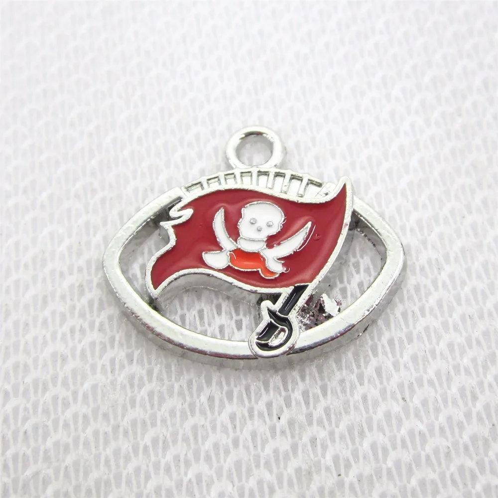 

Wholesale price! 100pcs America Football Sports Buccaneers Charms Dangle Charms DIY Jewelry Hanging Floating charm
