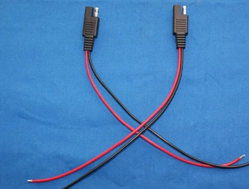 

100pcs SAE Solar Car Battery Panel Charger Cable LED Lights Cable 18AWG Cable 15cm